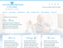 Tablet Screenshot of livingspringsvillage.com